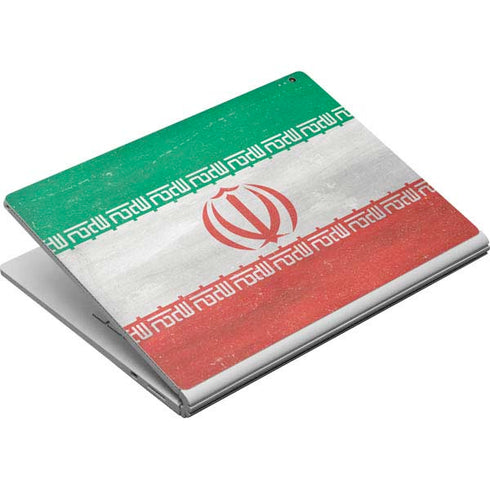 Iran Flag Distressed Surface Book Skin
